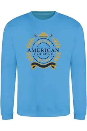 American College Bluza sweter z nadrukiem ciepłe ubrania mieszane mężczyźni i kobiety na co dzień model ACSCRW5 XL, , XL