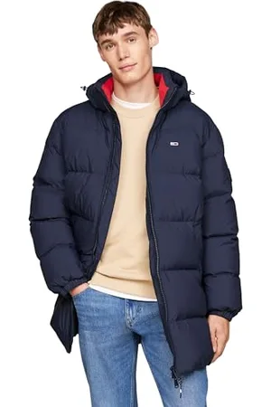 Tommy Hilfiger Męskie kurtki TJM ESSENTIAL DOWN DOWN PARKA DM0DM20466, kolor niebieski, rozmiar M, , M