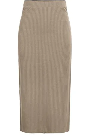 Pieces® Damska spódnica PCKYLIE MW MIDI NOOS spódnica, srebrna różowa, XS