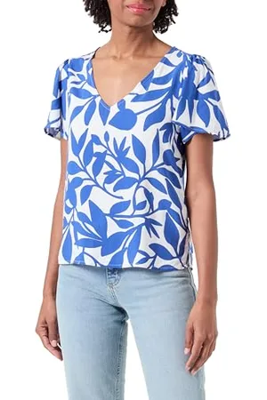 VERO MODA Vmeasy Joy V-Neck Ss Blouse WVN Ga Top, , M