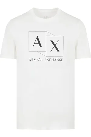 Armani Exchange Męski t-shirt Slim Fit Mercerized Cotton Jersey Ax Box Logo Tee T-Shirt, , S