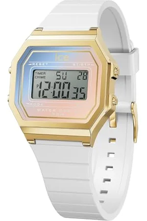 Ice-Watch ICE digit retro White majestic - Damski biały zegarek z plastikowym paskiem - 022718 (Mały)