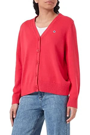 GANT Damska kurtka z dzianiny ICON G Cotton Cardigan z dzianiny, magenta PINK, standardowy, , XXL
