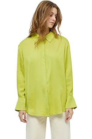 Minus Damska koszula oversize Kamia 2, jasna limonka, 8, Jasna limonka, 34
