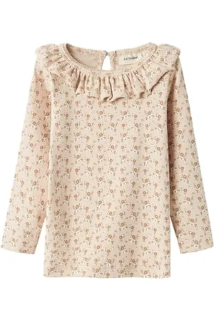 NAME IT Dziewczęca Nmfgago Kni Ls Slim Top Lil Noos koszulka z długim rękawem, , 92