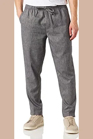 Casual Friday CFPilou męskie spodnie z mieszanki lnu spodnie do biegania, Dark Navy Melange (1940131), S
