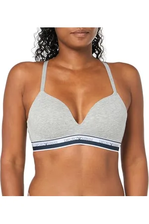 Emporio Armani Biustonosz trójkątny ze stretchu i bawełny z logo, , S