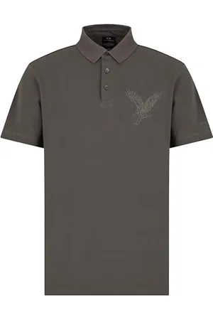 Armani Exchange Męska koszulka polo Ax Eagle z logo Regular Fit Piquet Polo, , M