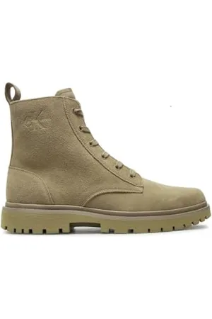 Calvin Klein Męska EVA Boot MID Laceup Iconic Dress YM0YM01070, Beżowa (Triple Savannah Tan), 10 UK, , 42.5 EU