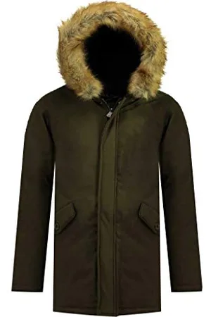 Geographical Norway Bagway Męska ciepła parka długa, jesienno-zimowa, wodoodporna kurtka z kapturem, outdoorowa futrzana kurtka wiatrówka, męska ( XL), , XL