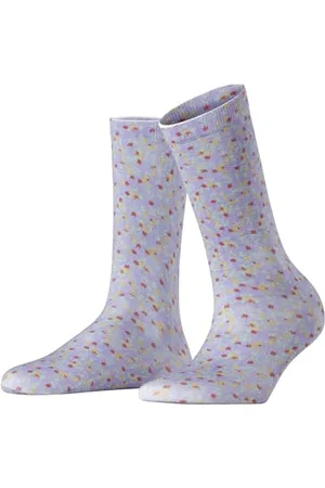 Burlington Kobiety Skarpety Ditsy Floral W So bawełna z wzorem 1 Para, , 36-41