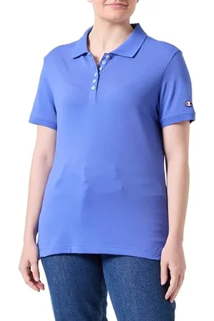 Champion Legacy Icons Tonal Logo Polo W-Light Pique S/S koszulka polo, dżinsowa niebieska, M, dżinsowy niebieski, M