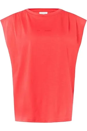Comma, T-shirt damski, Red , 42