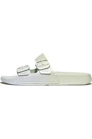 FitFlop Damskie sandały IQUSHION Opalizujące Dwupaskowe Klamry, Sagebrush/Skywash Blue, 39 EU, , 39 EU
