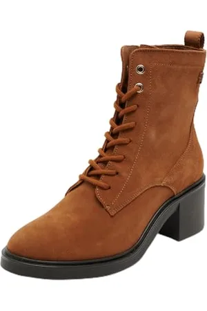 Tommy Hilfiger Damskie zamszowe buty na obcasie średnim sznurowane LOGOTAPE (FW0FW08090) buty, brązowe (brązowy Driftwood), 39 EU, , 39 EU
