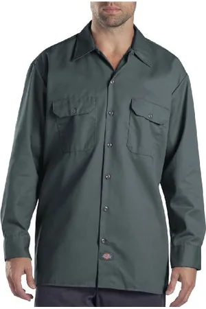 Dickies Big and Tall męska koszula robocza z długim rękawem, lincoln green, L