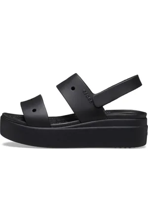 Crocs Damskie sandały Brooklyn 4U, czarne, 5 UK, Czarny, 37/38 EU