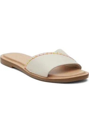 TOMS Damskie sandały Shea Slide, skóra przeciwmgielna/zamsz, 37 EU, , 36.5 EU