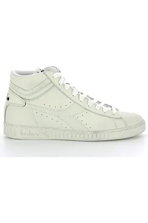 Diadora Unisex Game L High Waxed wysokie trampki, biały - Smart C6180 Weiss Weiss Weiss - 45 EU