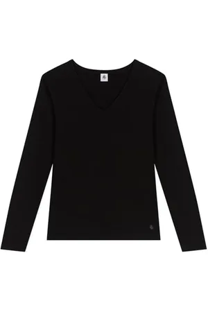 Petit Bateau Koszulka damska z długim rękawem Czarna M, , M