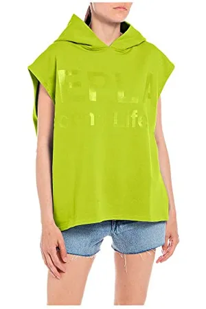 Replay Damski sweter W3635A, 636 Lime Green, M, , M