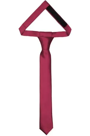 Ladeheid Dziecięcy krawat dla chłopców - Elegancki matowy wygląd, gotowy z elastycznym paskiem, idealny na specjalne okazje - stylowa przypinka, 31 cm x 4 cm TKS
