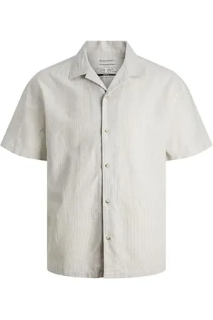 JACK & JONES Męskie spodnie jeansowe Jjesummer Resort Linen Shirt Ss Sn, , M