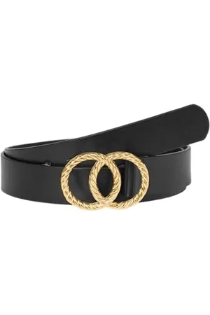 VERO MODA Damski pasek z powłoką VMDITTE NOOS syntetyczny pasek, czarny/detal: W. Gold, 85, , 85