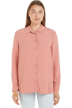 Tommy Hilfiger Damska koszula Fluid Vis Crepe Regular Shirt Ls Casual Shirts, różowa, 36, , 62