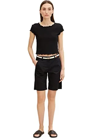 TOM TAILOR Damski Chino bermudy z paskiem 1031285, , 32
