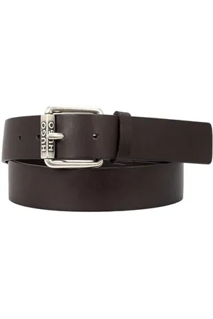 HUGO BOSS Męskie paski Grimm_Sz35, ciemnobrązowe, 95, , 95
