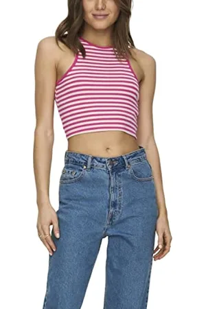 ONLY Damska Onlbelia S/L Crop Box JRS Top, , L, , L
