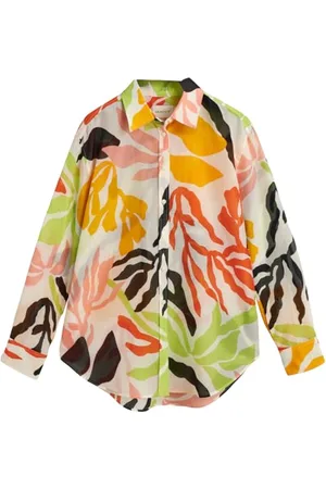 GANT REL Palm Print COT Silk Shirt, , 32