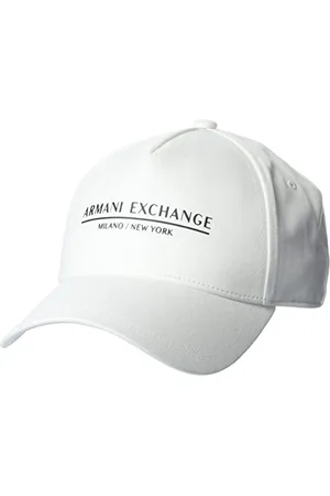 Armani Exchange A|X męska czapka z daszkiem z logo firmy Milano/New York czapka baseballowa, biała, rozmiar uniwersalny