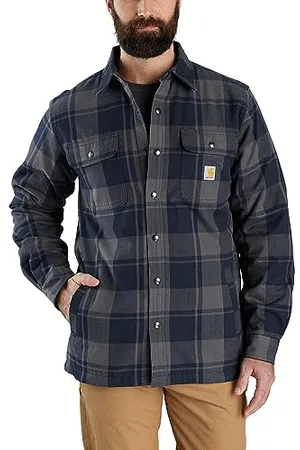 Carhartt Flanelowa koszulka z luźnym krojem Sherpa, , M