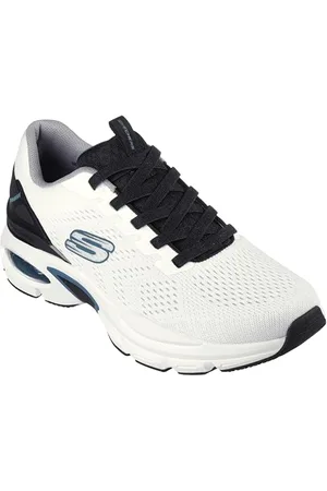 Skechers Męskie buty sportowe Skech-AIR Ventura, białe siateczki/syntetyczne/czarne wykończenie, rozmiar 42, , 47.5 EU