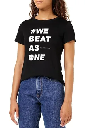 Armani Exchange Damski T-shirt z dżerseju z limitowanej edycji We Beat As One, , S