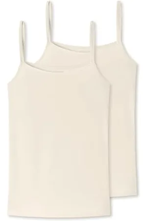 Schiesser Schiesser Damska Bielizna Spaghettitop 2-Pak, Kremowa, Xxl, , Xxl
