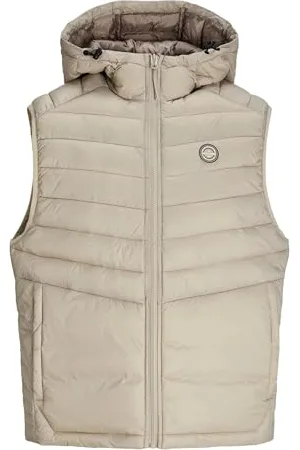 JACK & JONES Jack&Jones JJESPRINT Męska kamizelka z kapturem, Crockery/Szczegóły: SOLID, L, , L
