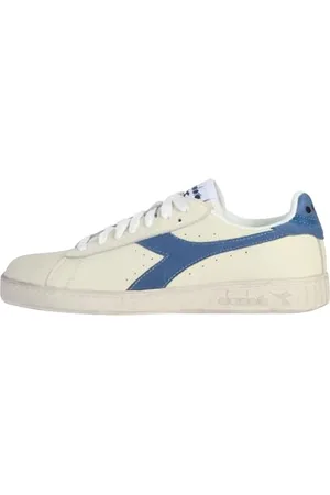 Diadora Game L Low Waxed Suede Pop, Trampki Unisex-Dorosły, White/Blue Bleached Denim, 40 EU, , 40 EU