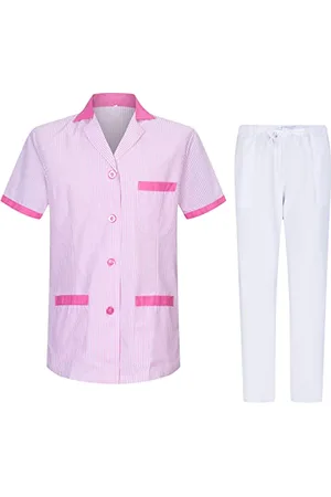 MISEMIYA Piżama sanitarna MZ-G713-6802-BLANCO koszulka medyczna, Fuksja T820-9, XXL unisex dla dorosłych, , XXL
