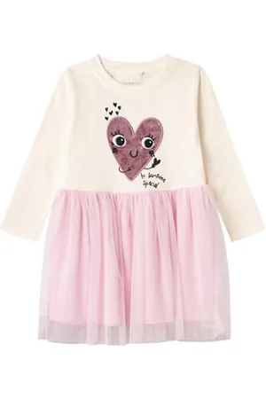 NAME IT Dziewczęca sukienka Nmfohfelia Ls Dress Box, , 98
