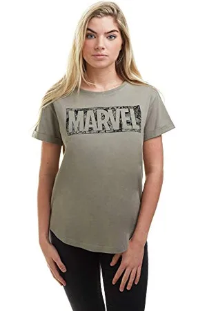 Marvel Damska komiksowa koszulka z logo, , 42 PL