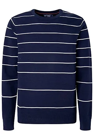 Hackett Męski sweter Breton Stripe Crew, , XS