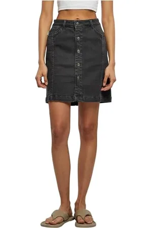Urban classics Damska spódnica damska Organic Stretch Button Denim Skirt 26, , 26