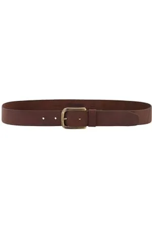 Wrangler Męski pasek Full Grain, ciemny brąz, 100, , 100