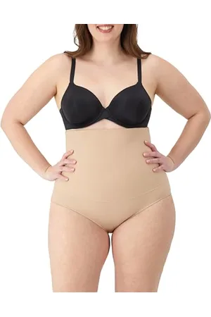 Maidenform Damskie majtki bez tłuszczu z wysokim stanem, Beżowy , 38 PL