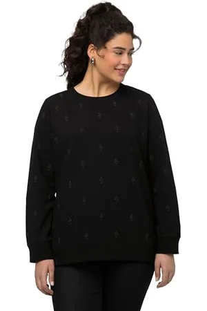 Ulla Popken Damska bluza z perłami, , 42-44 duże rozmiary