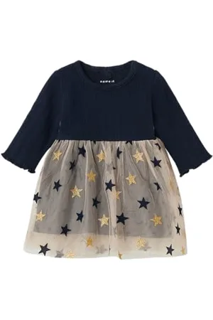 NAME IT Sukienka dla dziewczynki Nbfrinnas Ls Dress, , 68 cm