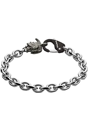 Diesel Herren Armband aus Edelstahl in der Farbe Silber mit -Logo, Länge: ca. 21cm, DX1146040